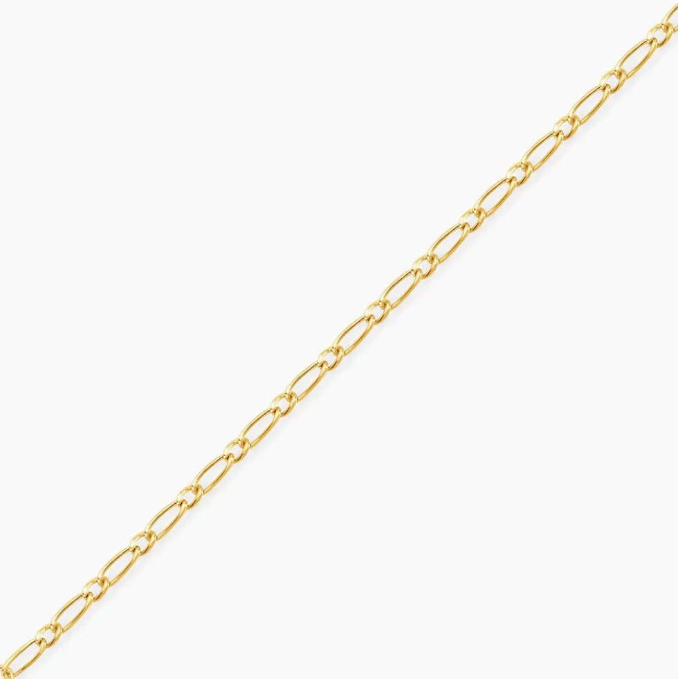 Bracelet Esma Maille Alternee 1/3 Or Jaune