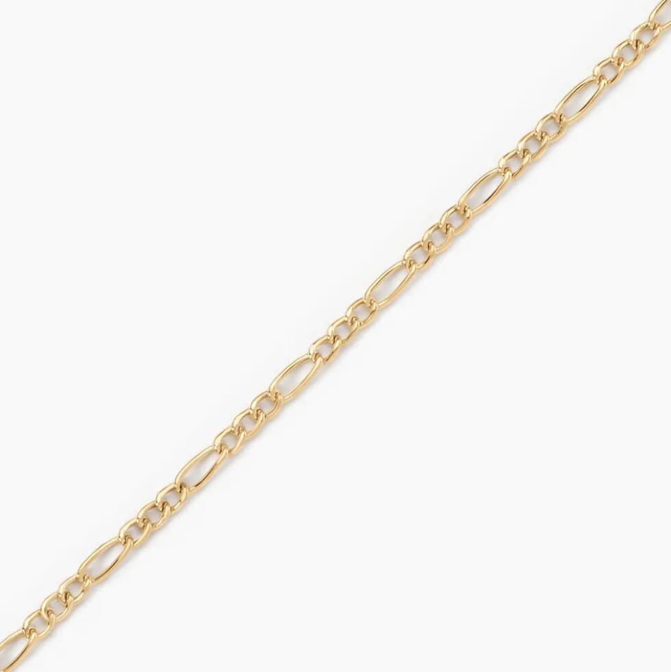 Bracelet Esma Maille Alternee 1/3 Or Jaune