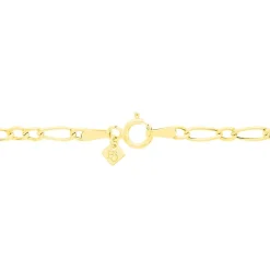 Bracelet Esma Maille Alternee 1/3 Or Jaune