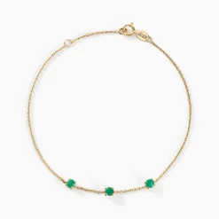 Bracelet Esmerald Rendez-vous Or Jaune Emeraude