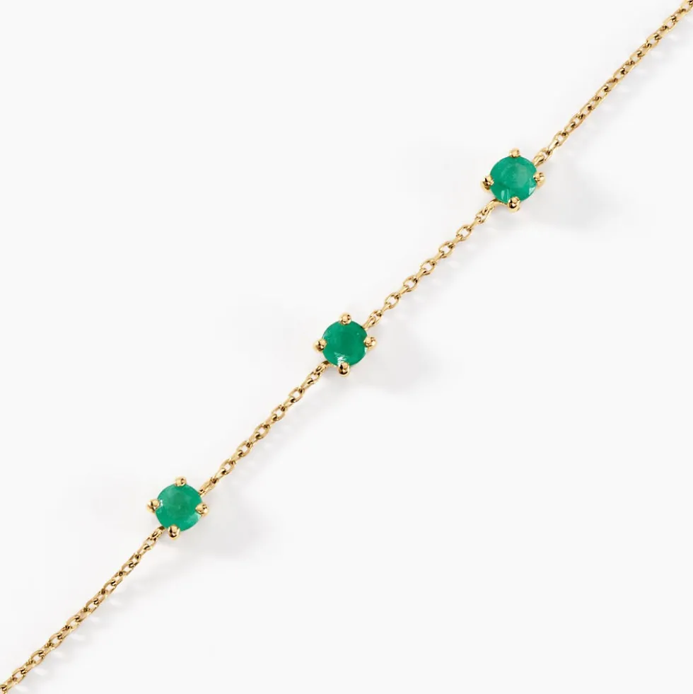 Bracelet Esmerald Rendez-vous Or Jaune Emeraude