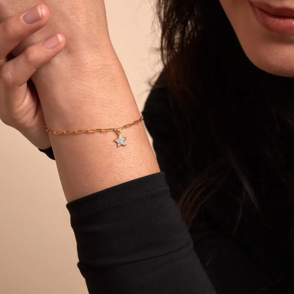 Bracelet Etincelante Argent Blanc