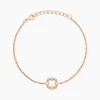 Bracelet Eugenie Argent Rose Oxyde De Zirconium