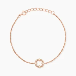 Bracelet Eugenie Argent Rose Oxyde De Zirconium