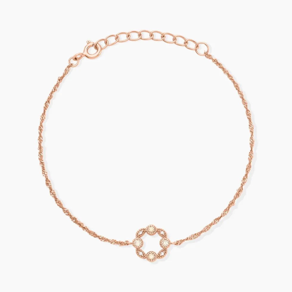 Bracelet Eugenie Argent Rose Oxyde De Zirconium