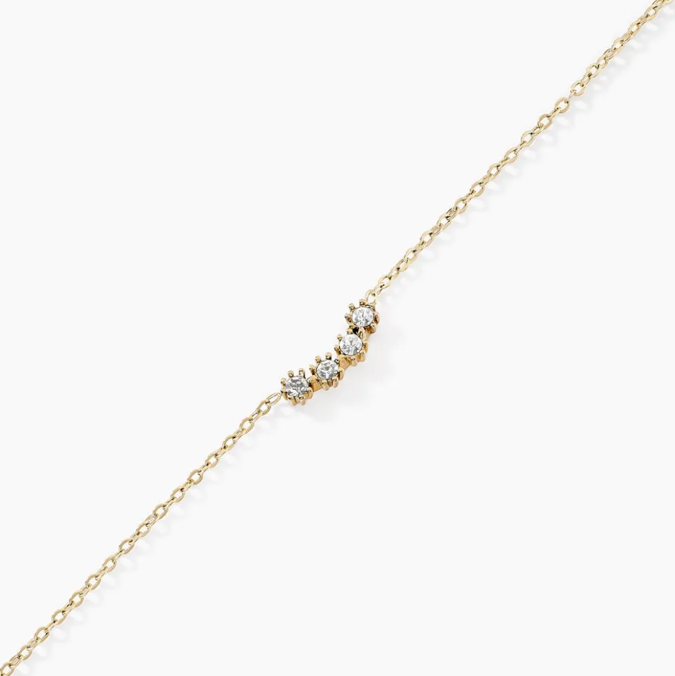 Bracelet Eva Acier Jaune Cristaux
