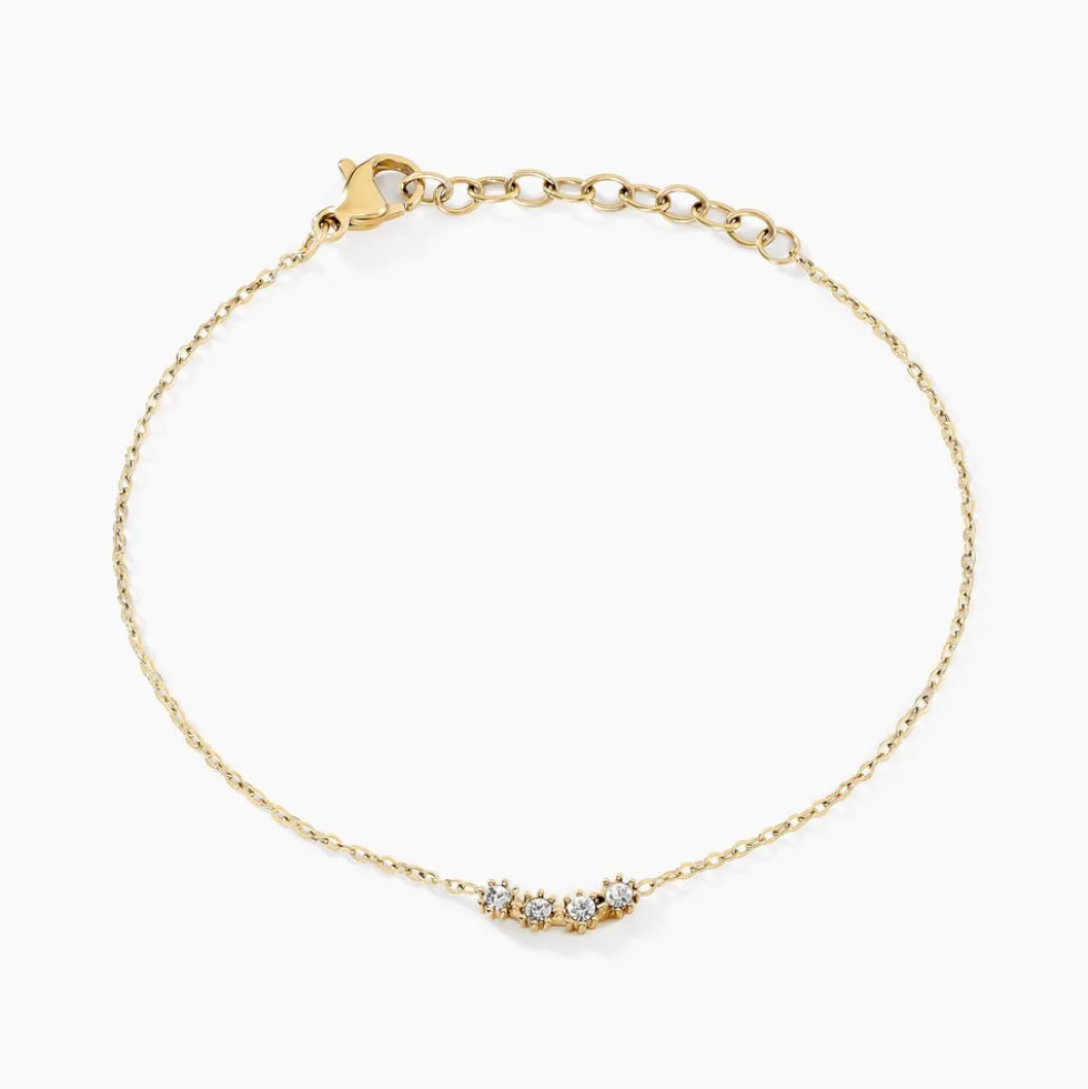 Bracelet Eva Acier Jaune Cristaux
