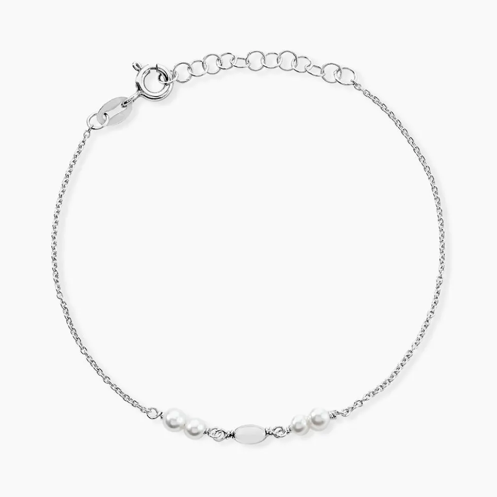 Bracelet Felisia Argent Blanc Cristaux De Swarovski