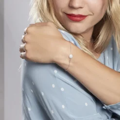 Bracelet Fleur Des Neiges Argent Blanc Oxyde De Zirconium