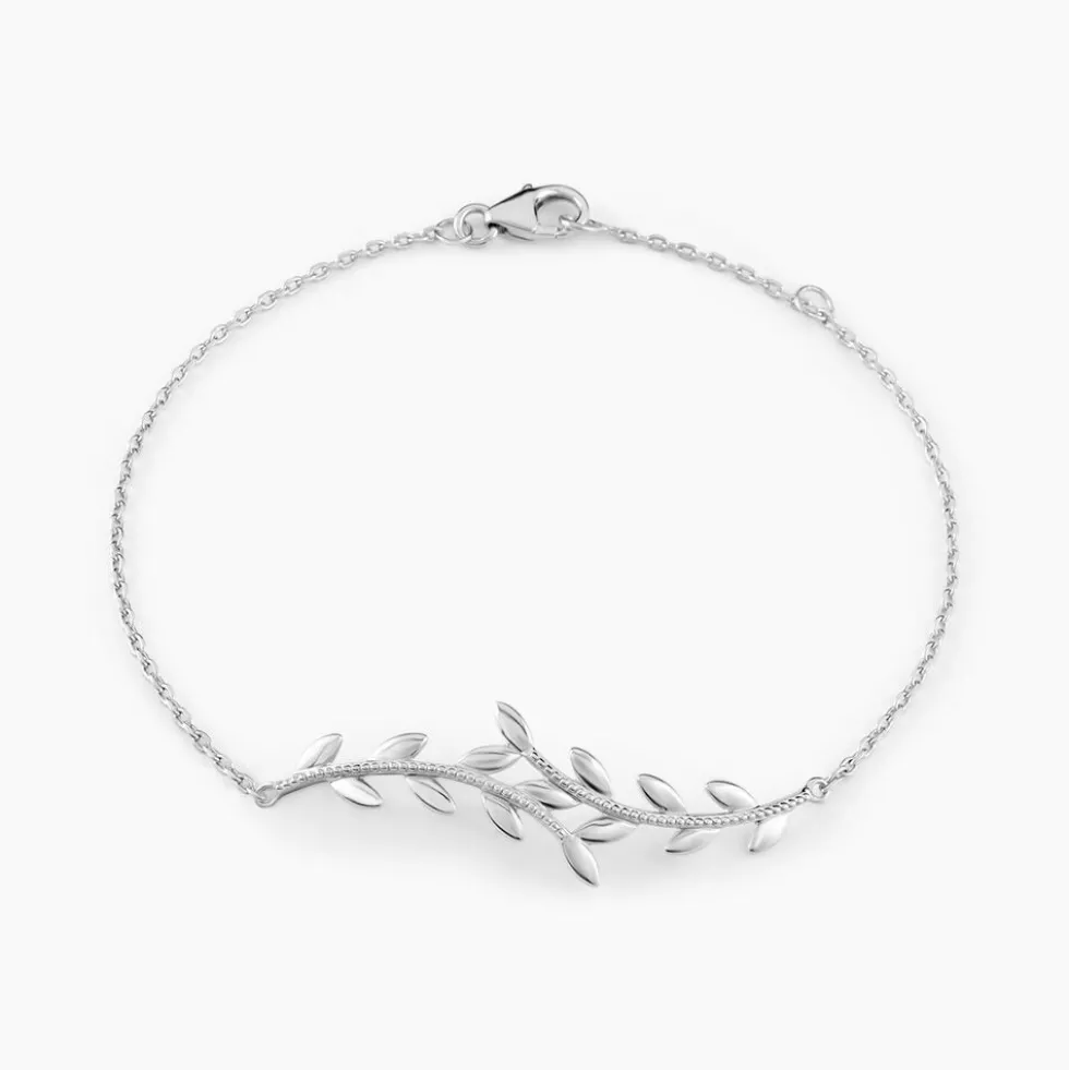 Bracelet Folia Argent Blanc