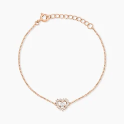 Bracelet Gino Argent Rose Oxyde De Zirconium