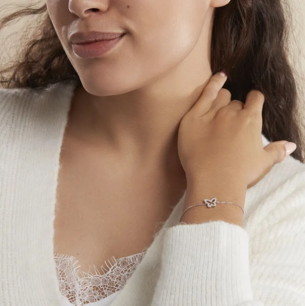 Bracelet Gladys Argent Blanc Oxyde De Zirconium