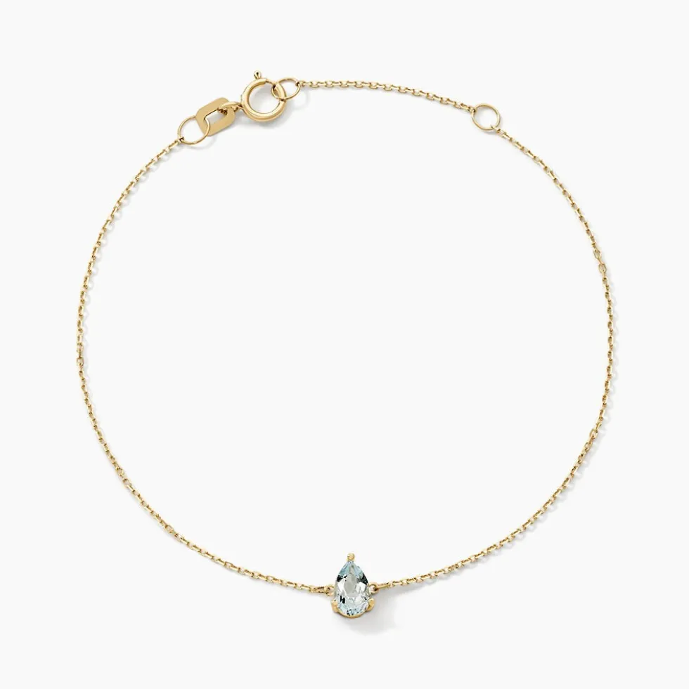 Bracelet Goutte Or Jaune Topaze