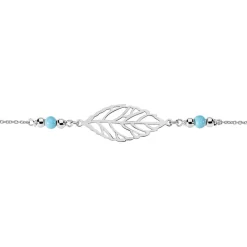 Bracelet Grethel Argent Blanc Turquoise