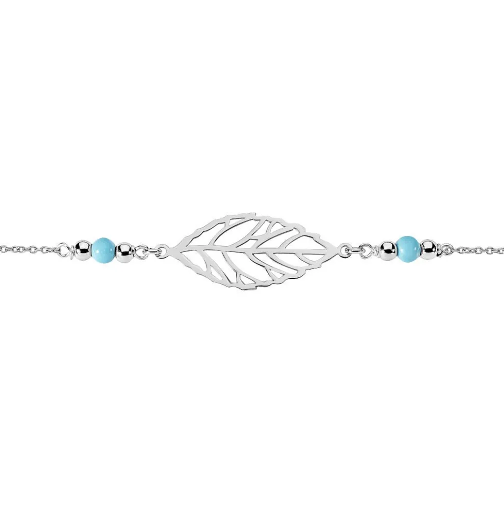 Bracelet Grethel Argent Blanc Turquoise