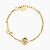 Bracelet Guess Solitaire Acier Jaune Oxyde De Zirconium