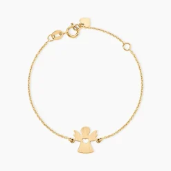 Bracelet Hallie Ange Et Coeur Or Jaune