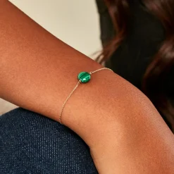 Bracelet Hege Or Jaune Malachite