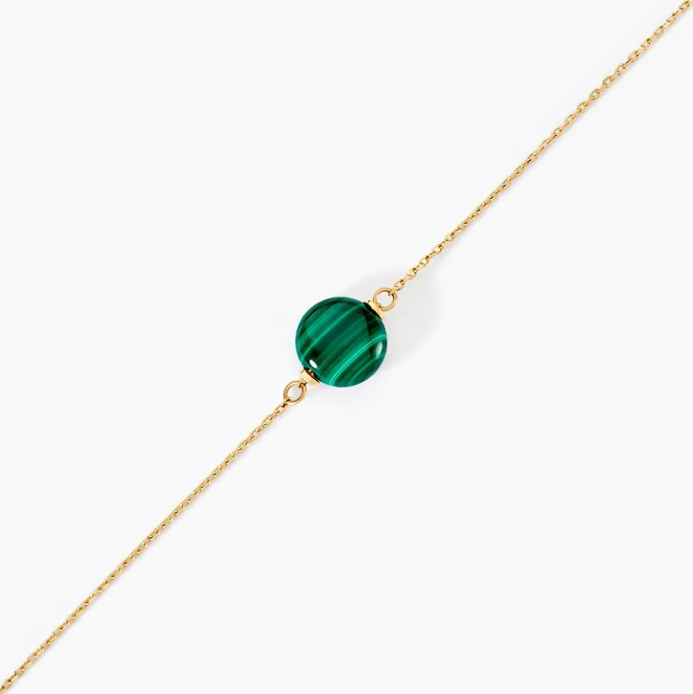 Bracelet Hege Or Jaune Malachite