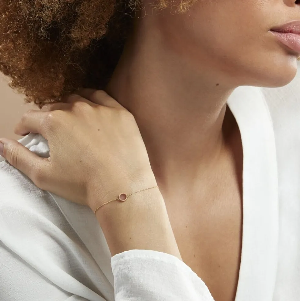 Bracelet Heida Or Jaune Calcédoine