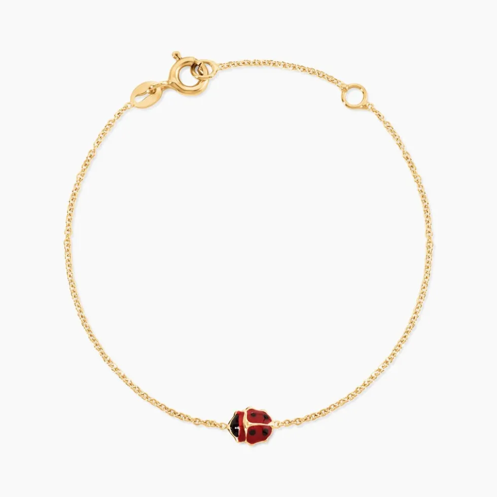 Bracelet Helidie Coccinelle Or Jaune