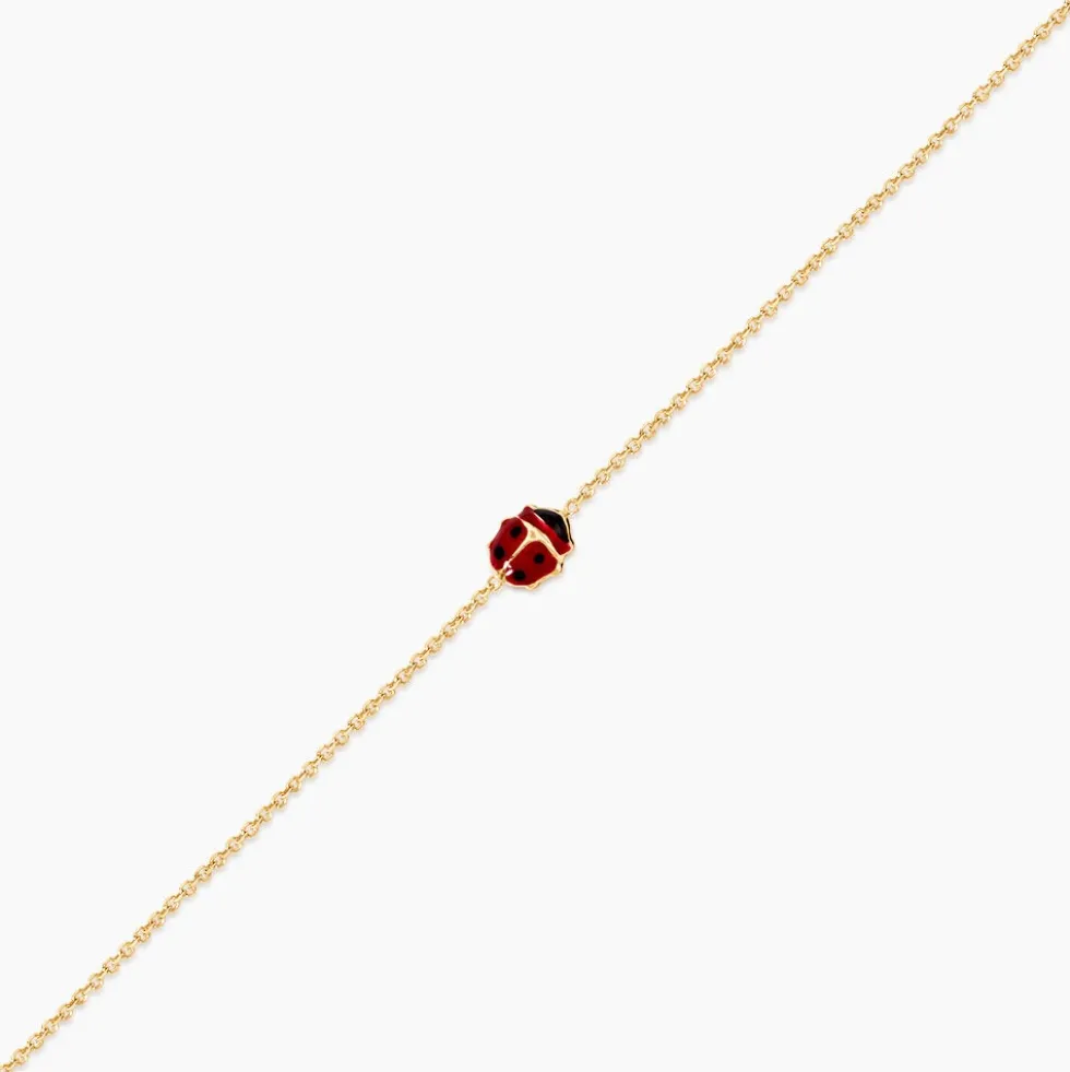 Bracelet Helidie Coccinelle Or Jaune