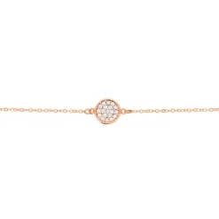 Bracelet Helinie Or Rose Oxyde De Zirconium