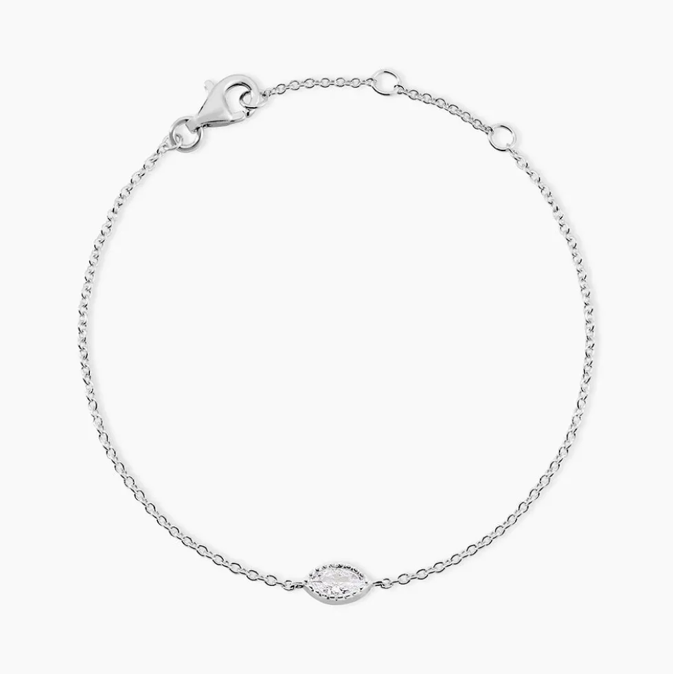 Bracelet Hermance Argent Blanc Oxyde De Zirconium