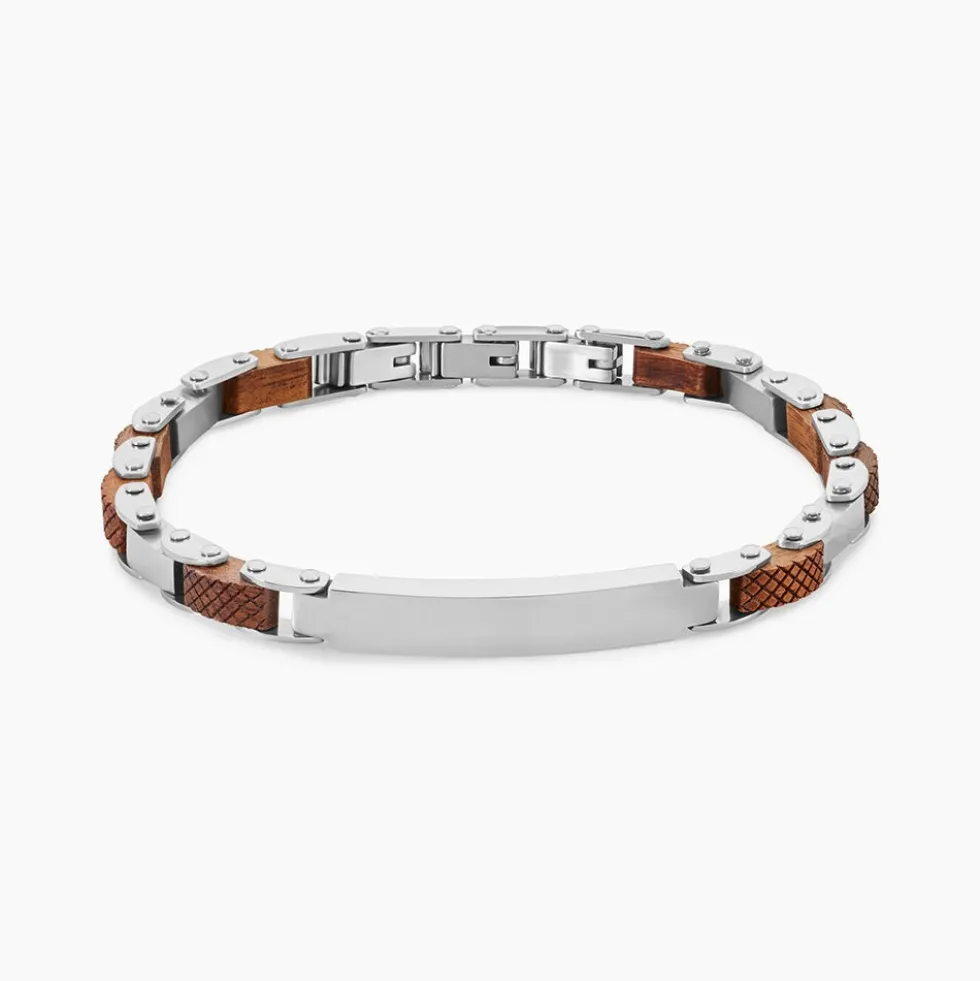 Bracelet Identité Acier Blanc Jorg