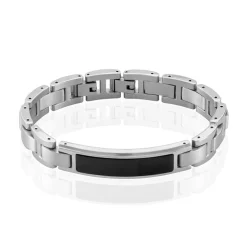 Bracelet Identité Acier Blanc Arvernus