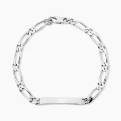 Bracelet Identité Anilo Argent Blanc
