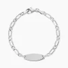 Bracelet Identité Anilo Argent Blanc
