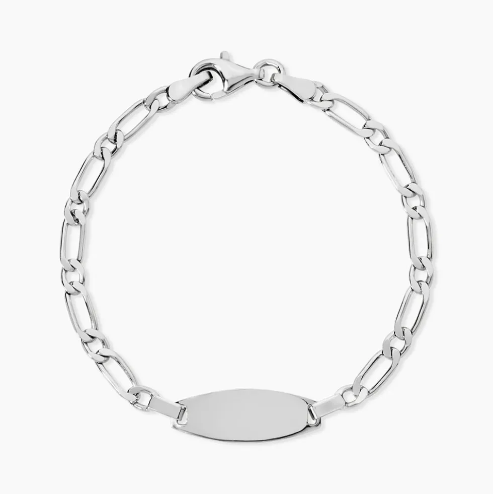 Bracelet Identité Anilo Argent Blanc