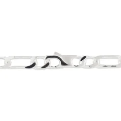 Bracelet Identité Anilo Maille Alternee 1/1 Argent Blanc