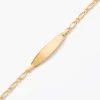 Bracelet Identité Bartolomee Maille Alternee 1/1 Or Jaune
