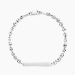 Bracelet Identité Carrus Argent Blanc