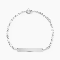Bracelet Identite Bebe Or Blanc Faniela