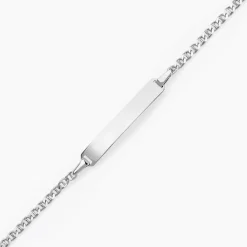 Bracelet Identite Bebe Or Blanc Faniela