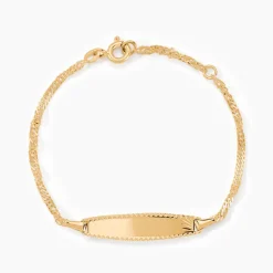 Bracelet Identite Bebe Or Jaune Ericka