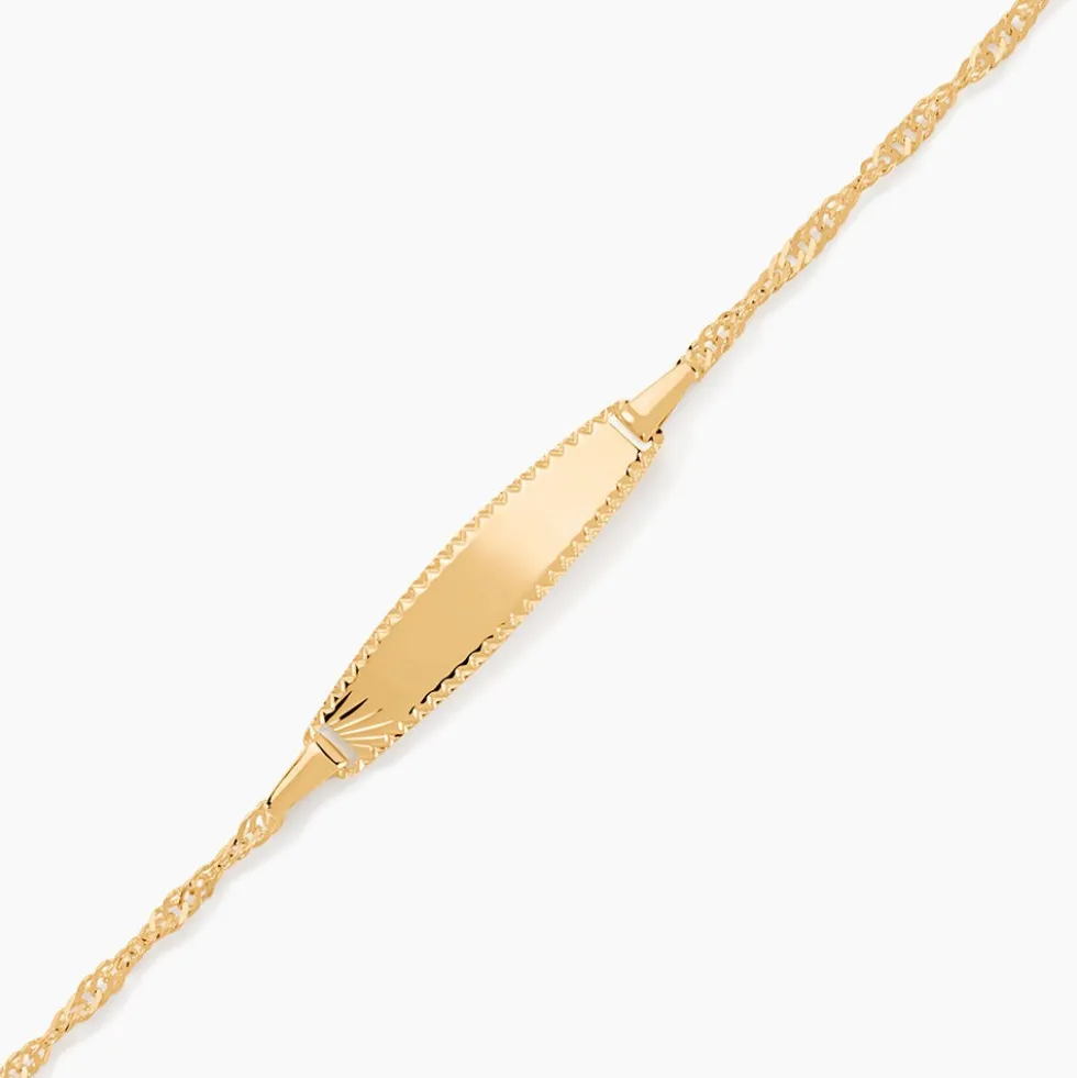 Bracelet Identite Bebe Or Jaune Ericka