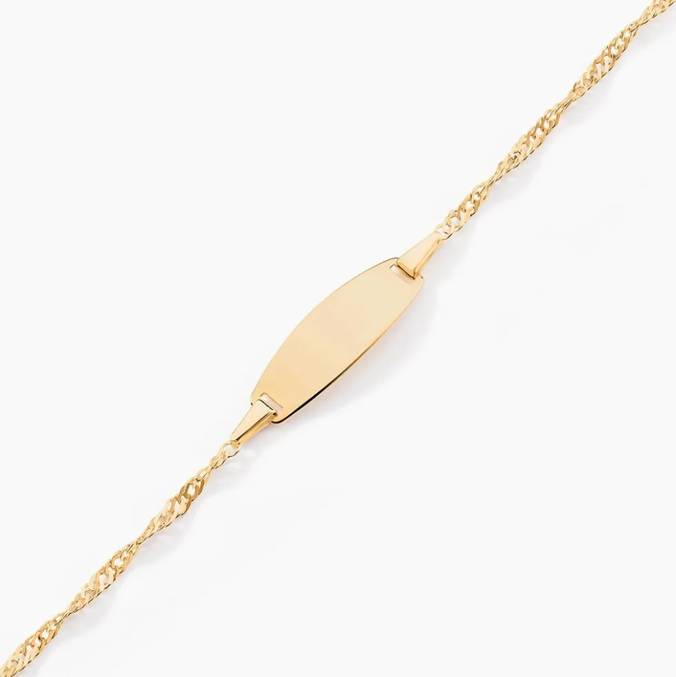 Bracelet Identite Bebe Or Jaune Ericka