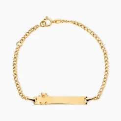 Bracelet Identité Etheline Maille Gourmette Or Jaune