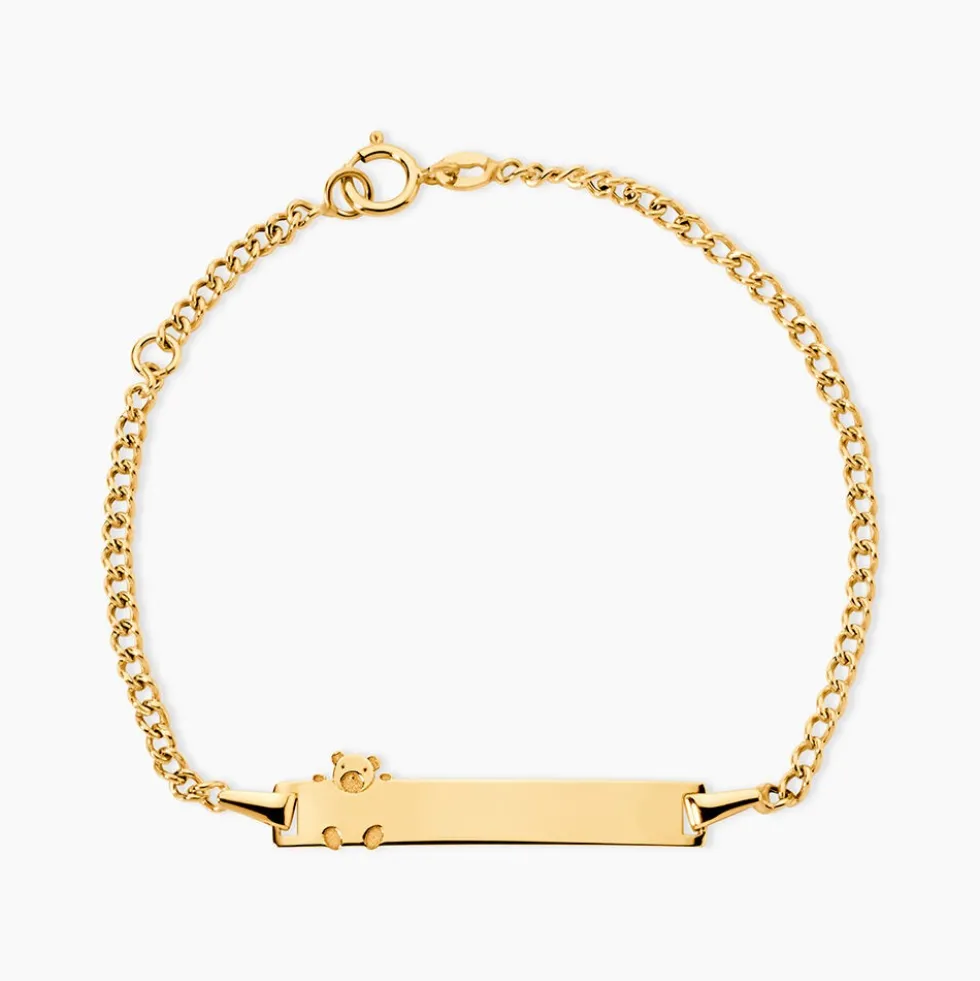 Bracelet Identité Etheline Maille Gourmette Or Jaune