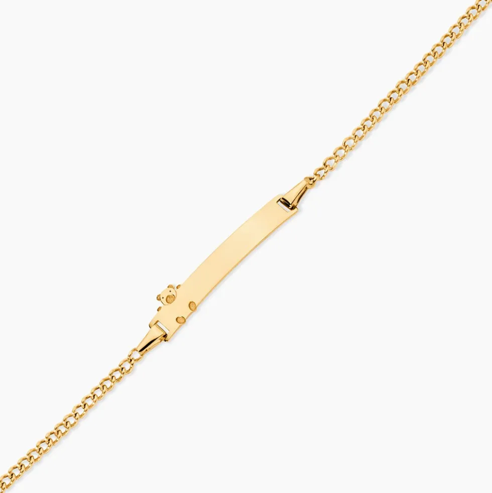 Bracelet Identité Etheline Maille Gourmette Or Jaune