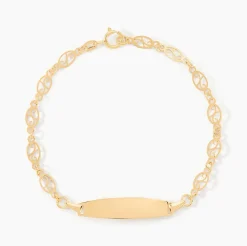 Bracelet Identité Eudoxie Maille Filigrane Or Jaune