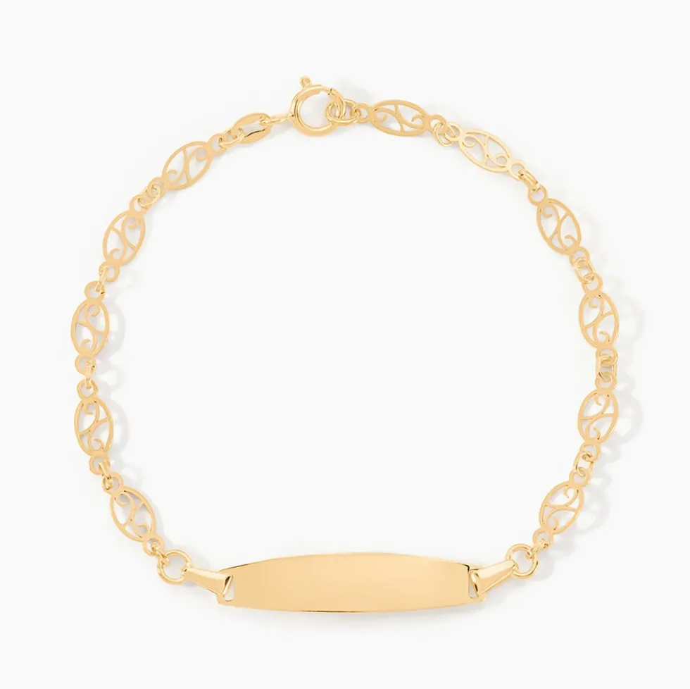 Bracelet Identité Eudoxie Maille Filigrane Or Jaune