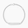 Bracelet Identité Euphenia Maille Bismark Or Blanc