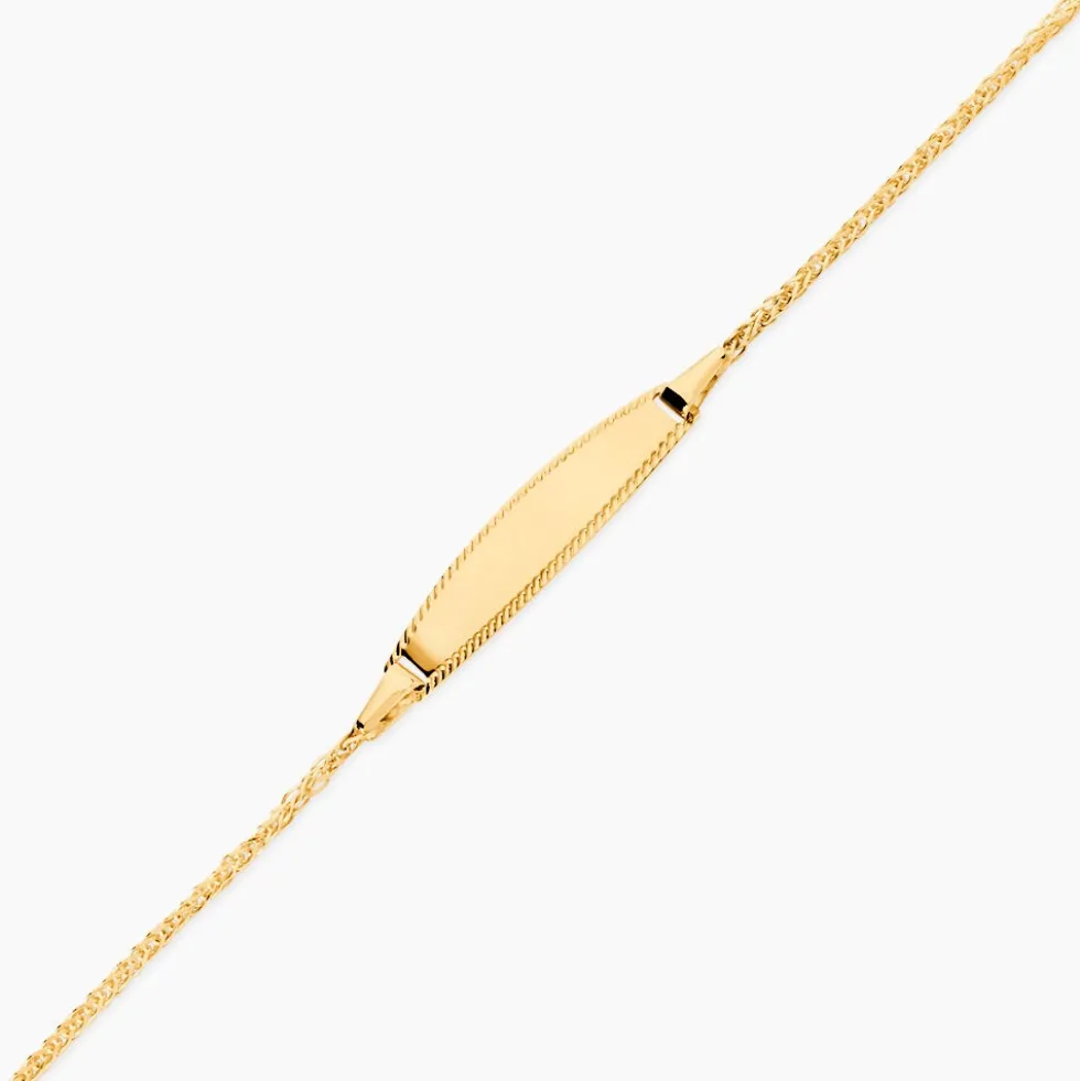 Bracelet Identité Euriel Maille Palmier Or Jaune