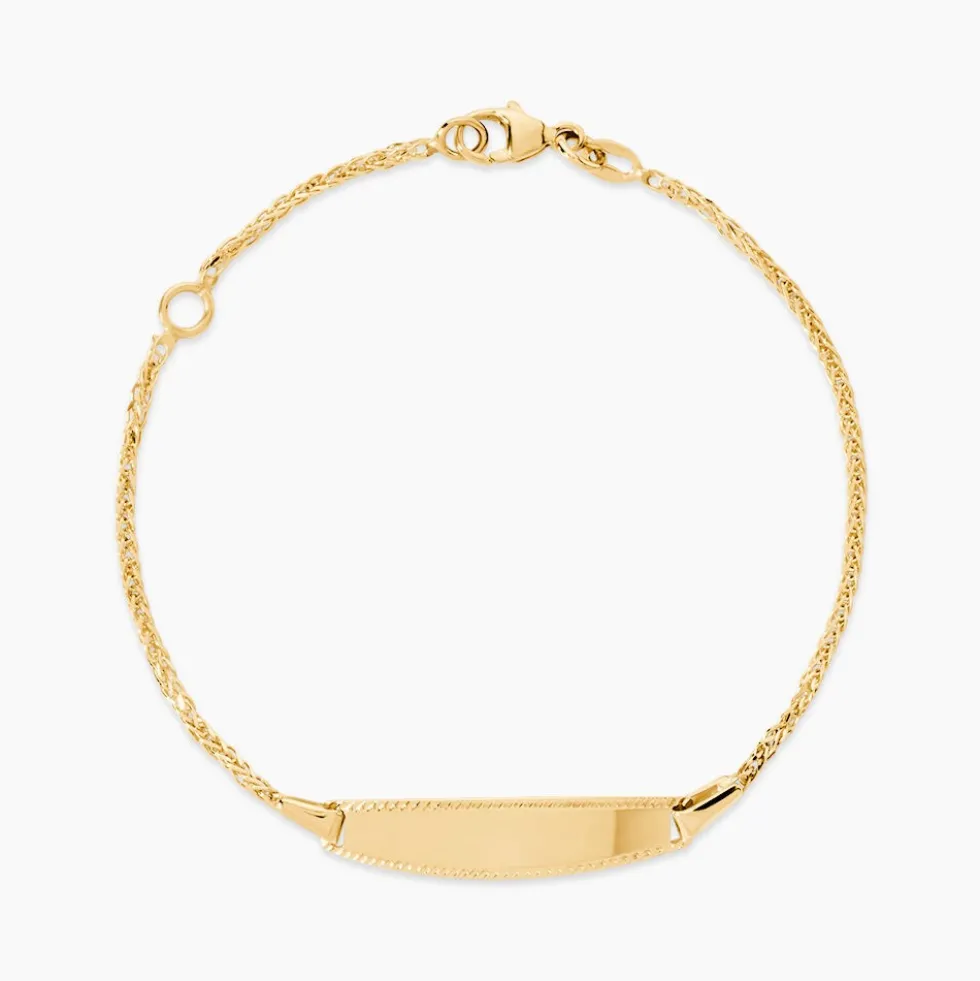 Bracelet Identité Euriel Maille Palmier Or Jaune