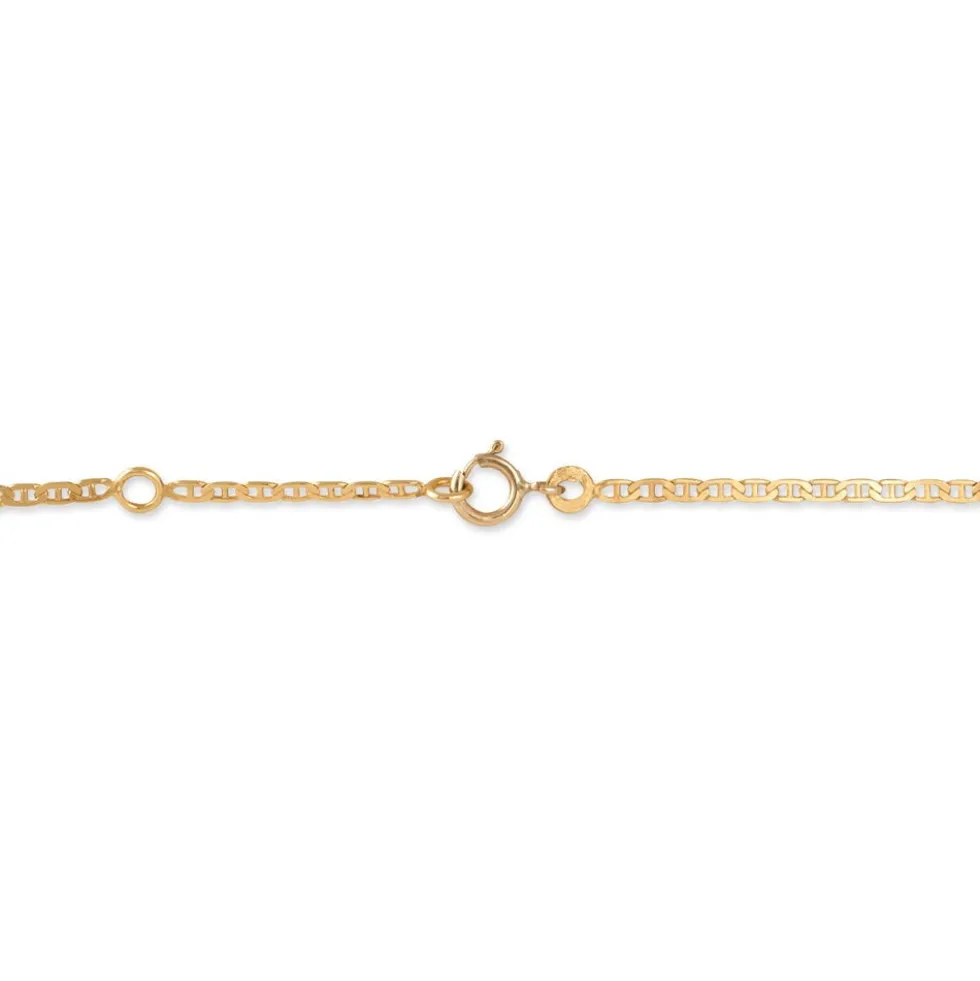 Bracelet Identité Fanelia Maille Marine Or Jaune